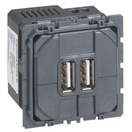 Produktfoto 1 von Legrand USB-Buchse USB Typ A Innen Polycarbonat / 3A