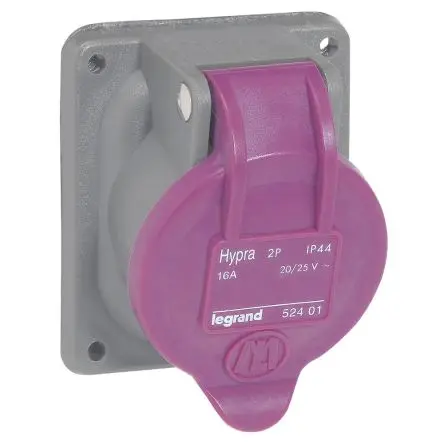 Produktfoto 1 von Legrand Steckdose Feste Netzsteckdose Innen Kunststoff Violett / 16A