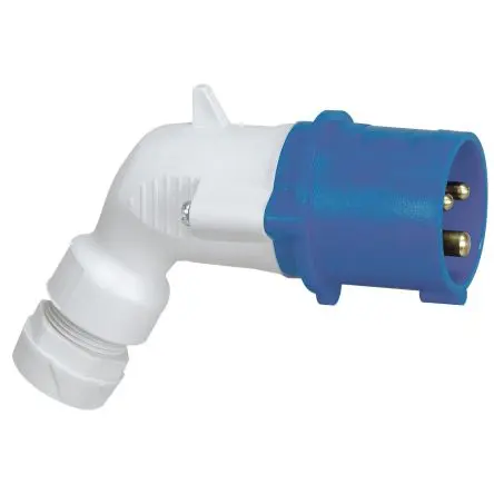 Produktfoto 1 von Legrand P17 Tempra Pro Leistungssteckverbinder Blau 2P+PE, 250V Abgewinkelt IP44 16A