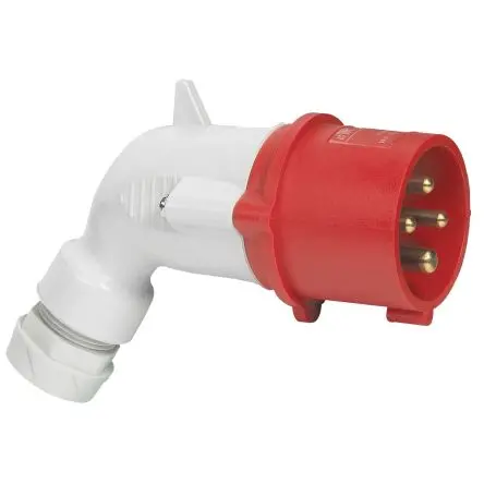 Produktfoto 1 von Legrand P17 Tempra Pro Leistungssteckverbinder Rot 3P+PE, 415V Abgewinkelt IP44 16A