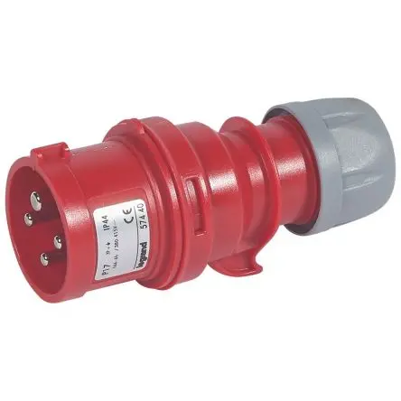 Produktfoto 1 von Legrand P17 Leistungssteckverbinder Rot 3P+PE, 415V IP44 16A Phasenwender