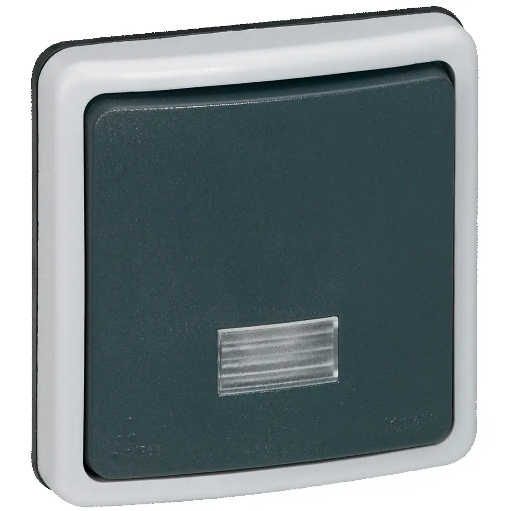 Produktfoto 1 von Legrand Plexo Quadratischer Drucktastenbetätiger Lichtschalter, 2-polig, 2 Wege Grau IP66 10 A, Kunststoff