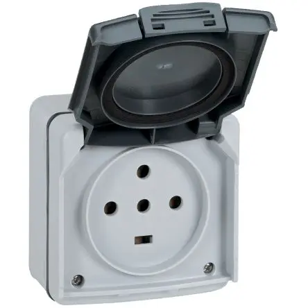 Produktfoto 1 von Legrand Plexo Buchse Grau 3P+N+PE, 400V, Oberfläche Gerade IP55 20A