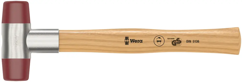 Produktfoto 1 von Wera Urethan Schonhammer, Urethan Schlagflächen austauschbar 456 g, Ø 36.0 mm