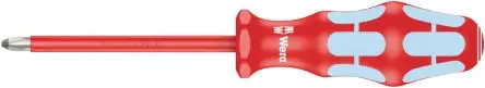 Produktfoto 1 von Wera VDE 1000V zugelassen PH1 Isoliert, Edelstahl / Klinge 80 mm