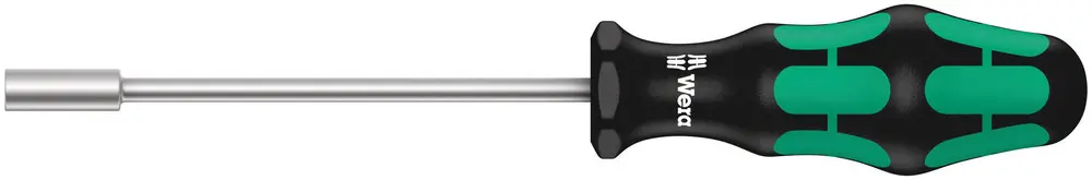 Produktfoto 1 von Wera 7 mm Sechskant Steckschlüssel-Handgriff, Länge 230 mm / Klinge 125 mm