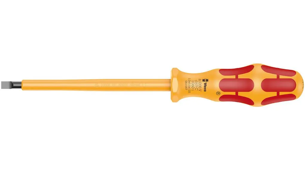 Produktfoto 1 von Wera VDE 1000V zugelassen Isoliert, 230 mm / Klinge 125 mm