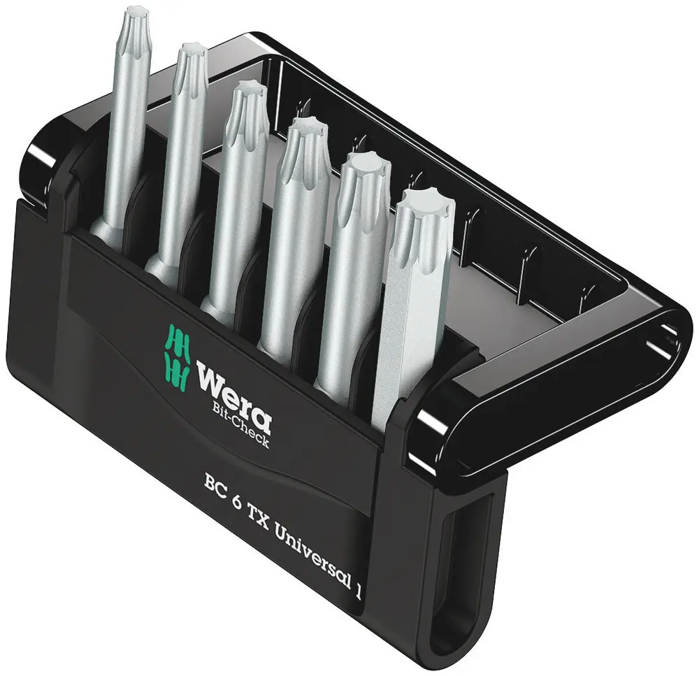Produktfoto 1 von Wera Pozidriv Bit-Checks/Bit-Safes Universal, Kunststoff 25 mm, Länge 50 mm, 6-teilig
