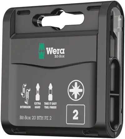 Wera Pozidriv Sechskant 1/4 in 25 mm, Länge 75 mm, 20-teilig
