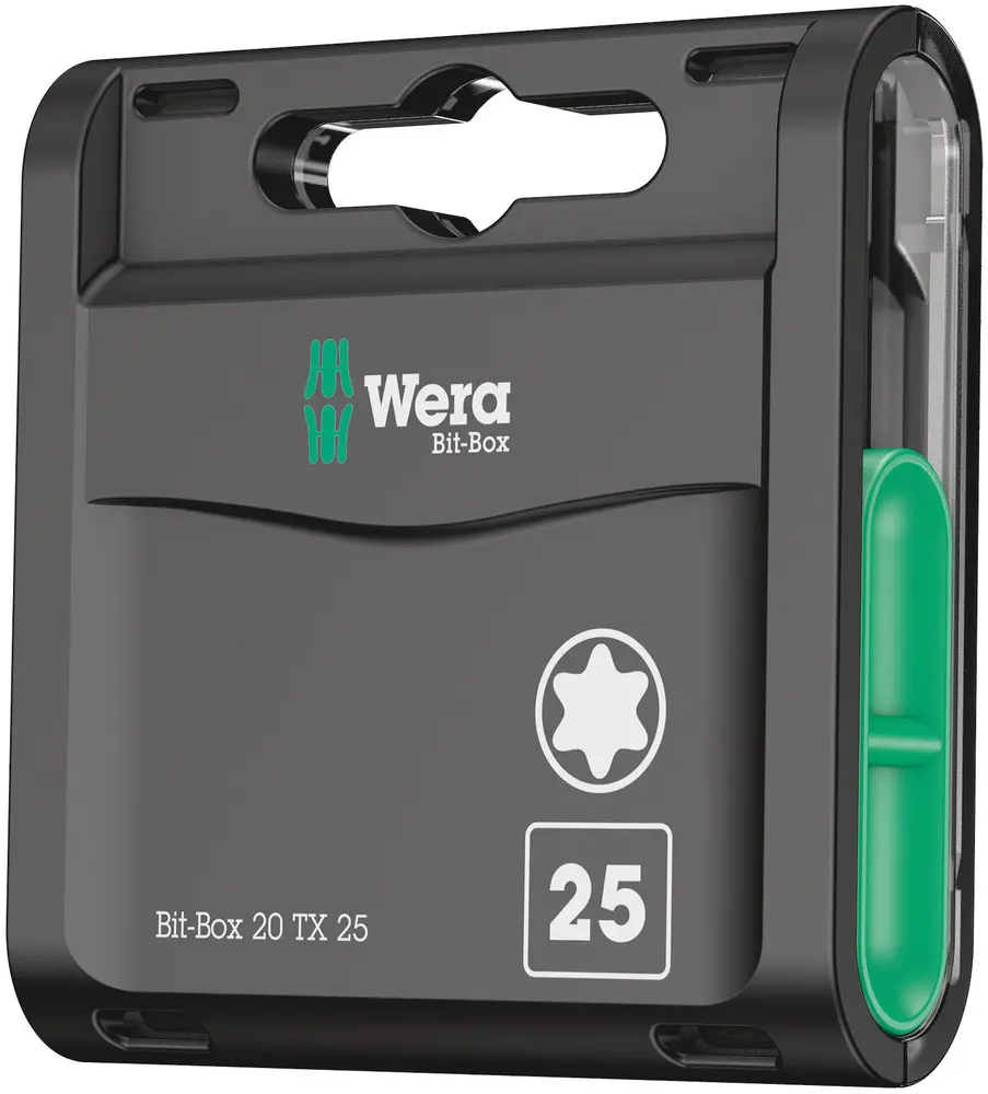 Produktfoto 1 von Wera Innensechsrund Sechskant 1/4 in 25 mm, Länge 75 mm, 20-teilig