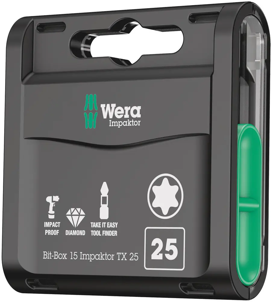 Produktfoto 1 von Wera Innensechsrund Sechskant 1/4 in 25 mm, Länge 75 mm, 15-teilig