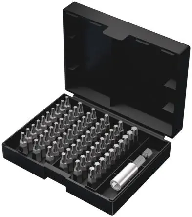Produktfoto 1 von Wera Innensechsrund Universitäten Schraubendreher-Bit-Set, Kunststoff 25 mm, Länge 115 mm, 61-teilig