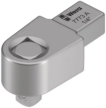 Produktfoto 1 von Wera, 9 x 12 mm Vierkant Vierkant-Einsatz, Chrom, 1/4 in