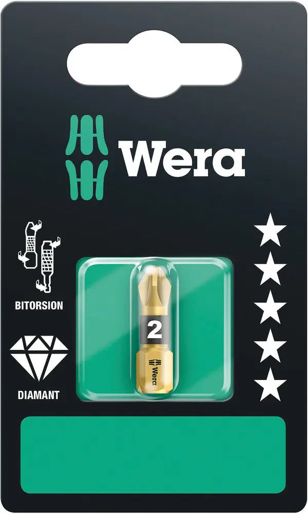 Produktfoto 1 von Wera 1/4 in PZ3 Biteinsatz, Sechskant, 1-teilig, 100 mm