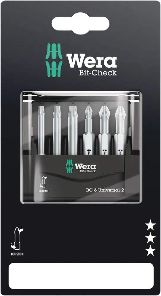 Produktfoto 1 von Wera PHILLIPS®, POZIDRIV, TORX® 25 mm, 6-teilig
