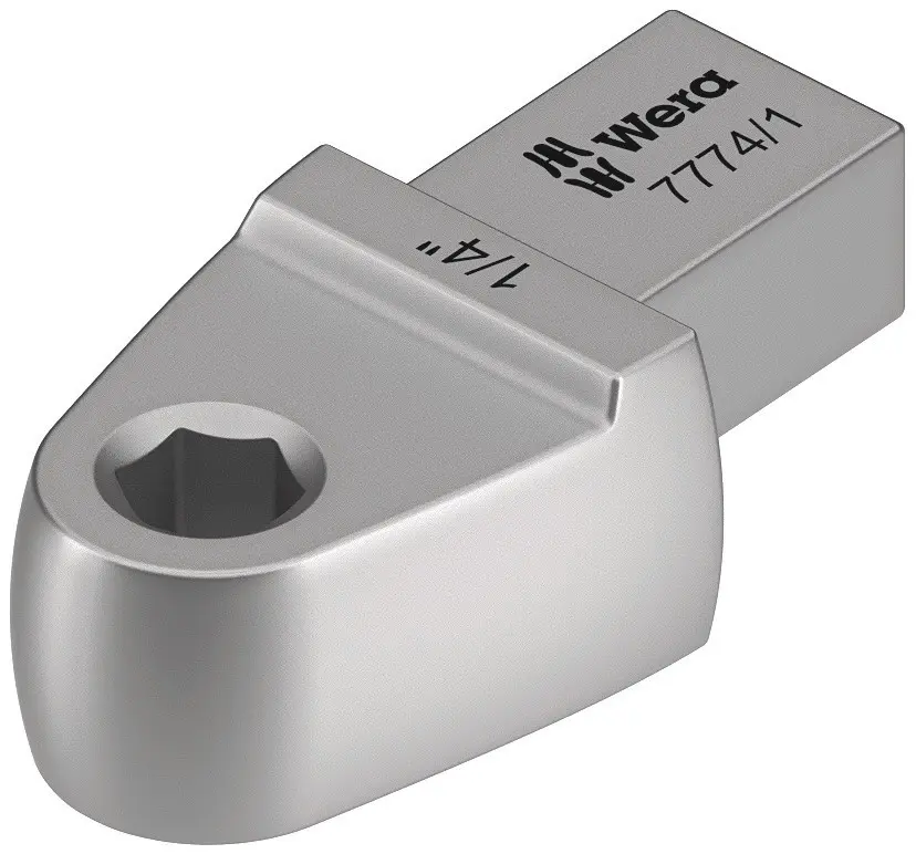 Produktfoto 1 von Wera, 9 x 12 mm Sechskant Bit-Adaptereinsatz, Chrom, 1/4 in