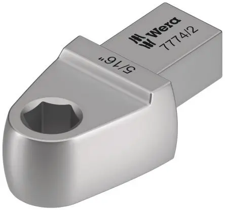 Produktfoto 1 von Wera, 9 x 12 mm Sechskant Bit-Adaptereinsatz, Chrom, 5/16 in