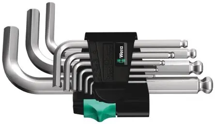 Produktfoto 1 von Wera Sechskantschlüsselsatz 9 L Metrisch Lang 1.5 x 50 mm to 10 x 125 mm
