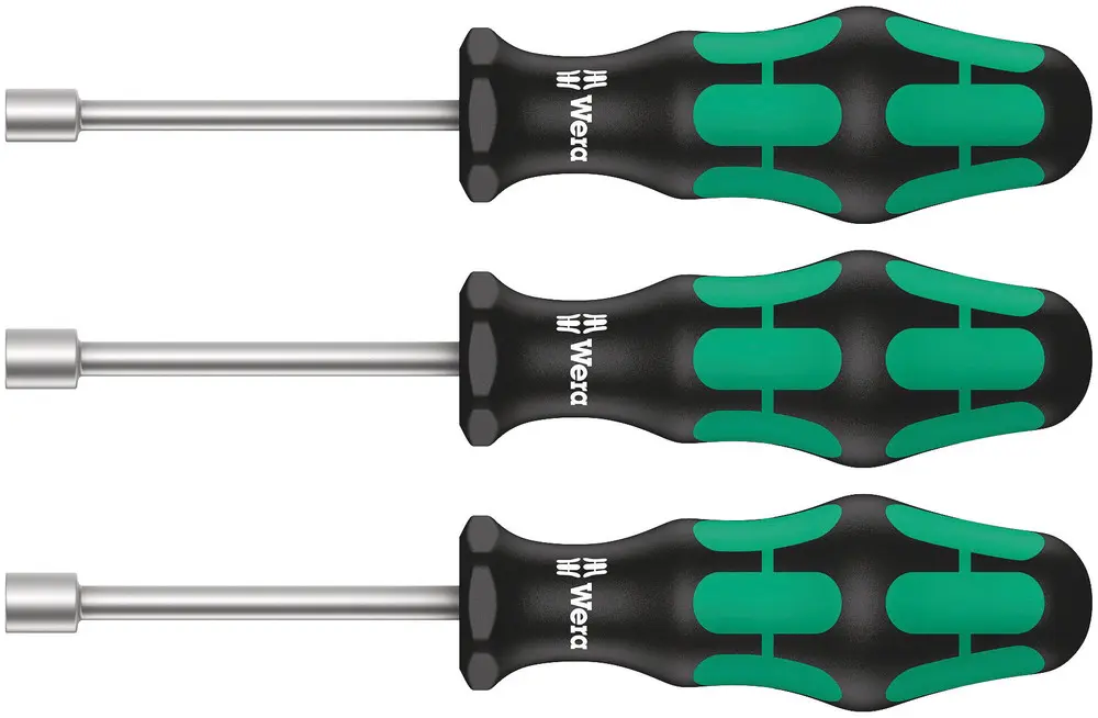Produktfoto 1 von Wera Sechskant Steckschlüssel-Handgriff, Länge 225 mm / Klinge 90 mm
