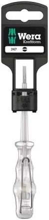 Produktfoto 1 von Wera Phasenprüfer, Klingen L. 70 mm, Spitze 0.5 x 3 mm, max. 250V
