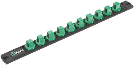 Produktfoto 1 von Wera Tragleiste mit Steckschlüsseleinsätzen, Magnetische Steckdosenleiste