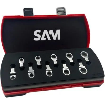 Produktfoto 1 von SAM Schraubenschlüsselsatz Maulschlüssel-Satz einsetzen CrV-Stahl, 11-teilig 12 mm, 11 mm, 14 mm, 16 mm, 18 mm, 17 mm,