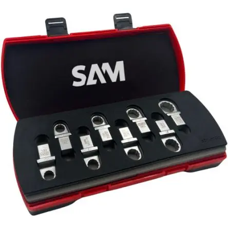 Produktfoto 1 von SAM Schraubenschlüsselsatz Maulschlüssel-Satz einsetzen CrV-Stahl, 10-teilig 15 mm, 19 mm, 17 to18 mm, 21 mm, 14 mm, 13