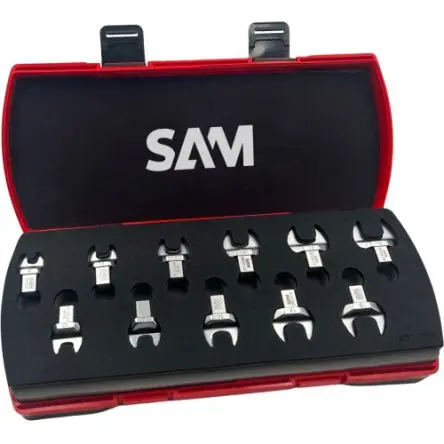 SAM Schraubenschlüsselsatz Maulschlüssel-Satz einsetzen CrV-Stahl, 11-teilig 15 mm, 18 mm, 17 mm, 16 mm, 10 mm, 13 mm,
