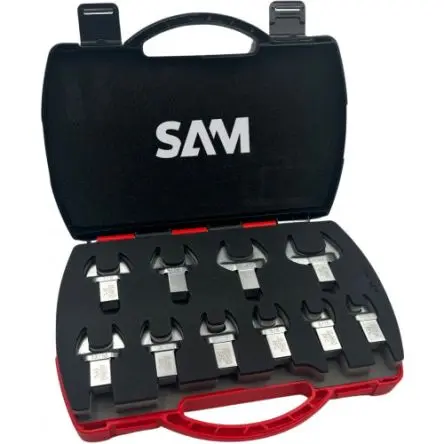 Produktfoto 1 von SAM Schraubenschlüsselsatz Maulschlüssel-Satz einsetzen CrV-Stahl, 10-teilig 5/8 in, 7/8 in, 11/16 in, 1 in, 15/16 in,