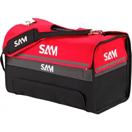 Produktfoto 1 von SAM Gewebe mit 1200 Denier Werkzeugtasche Schwarz, Rot, L. 500 mm B. 270mm H. 290 mm, 4.2 kg, Reißverschluss