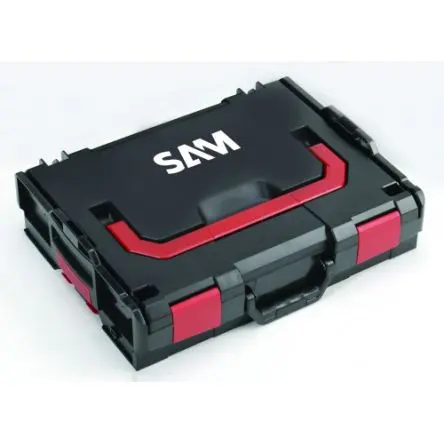Produktfoto 1 von SAM Polyvinylchlorid Werkzeugbox, 1 Schubladen, L. 442 mm B. 357mm H. 117 mm, 2.48 kg, Vorhängeschloss