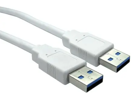 Produktfoto 1 von RS PRO Stecker USB-Kabel, USB Typ A Stecker / USB Typ A, 800 mm USB 3.0 Weiß