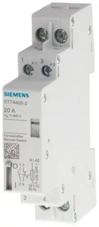 Produktfoto 1 von Siemens 5TT Leistungsrelais 230V ac Spule DPST DIN-Hutschiene 25A 13 W