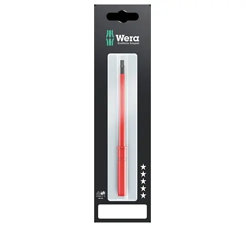 Produktfoto 1 von Wera VDE 1000V zugelassen Isoliert, Edelstahl, 154 mm / Klinge 154 mm