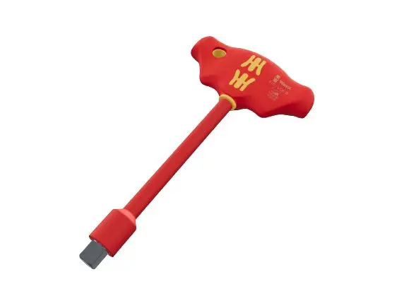 Produktfoto 1 von Wera VDE 1000V zugelassen 3/8 in Steckschlüssel T-Griff Höhensicher, Länge 130 mm