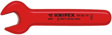 Produktfoto 1 von Knipex VDE 1000V zugelassen Maulschlüssel Maulschlüssel, Backenweite 7 mm, / Länge 105mm