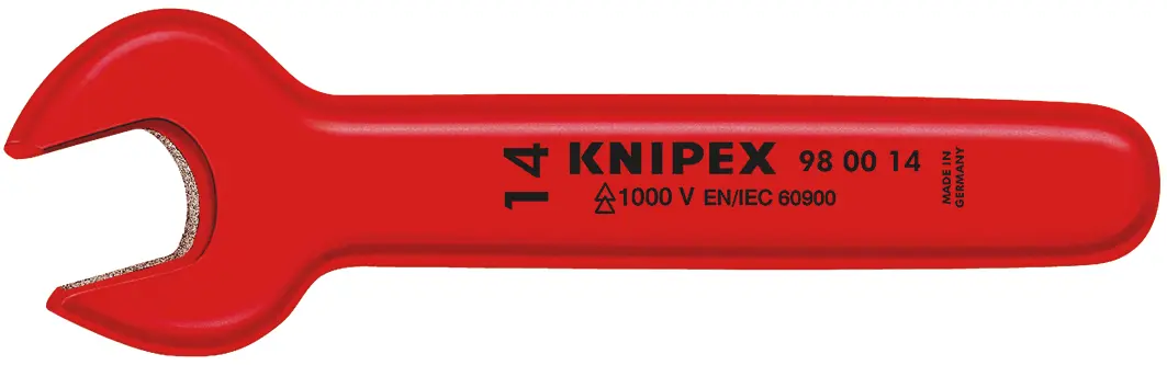 Knipex VDE 1000V zugelassen Maulschlüssel Maulschlüssel, Backenweite 7 mm, / Länge 105 mm