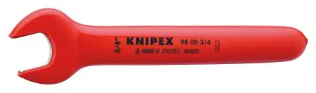 Produktfoto 1 von Knipex VDE 1000V zugelassen Maulschlüssel Maulschlüssel, Backenweite 45750 in, / Länge 190.5mm
