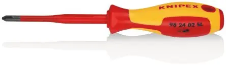Produktfoto 1 von Knipex VDE 1000V zugelassen PH2 Isoliert, Edelstahl, 212 mm / Klinge 100 mm