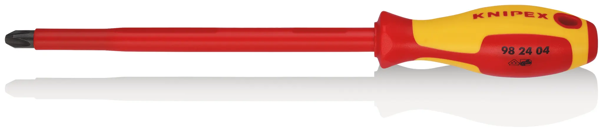 Produktfoto 1 von Knipex VDE 1000V zugelassen PH4 Isoliert, Edelstahl, 320 mm / Klinge 200 mm