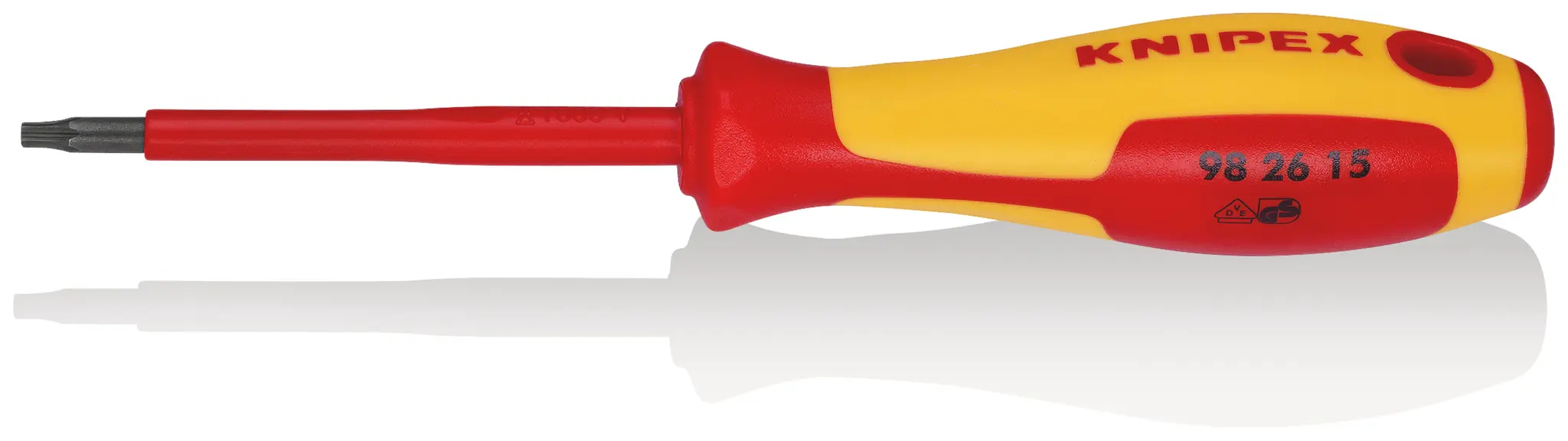 Produktfoto 1 von Knipex VDE 1000V zugelassen TX15 Isoliert, Edelstahl, 185 mm / Klinge 80 mm
