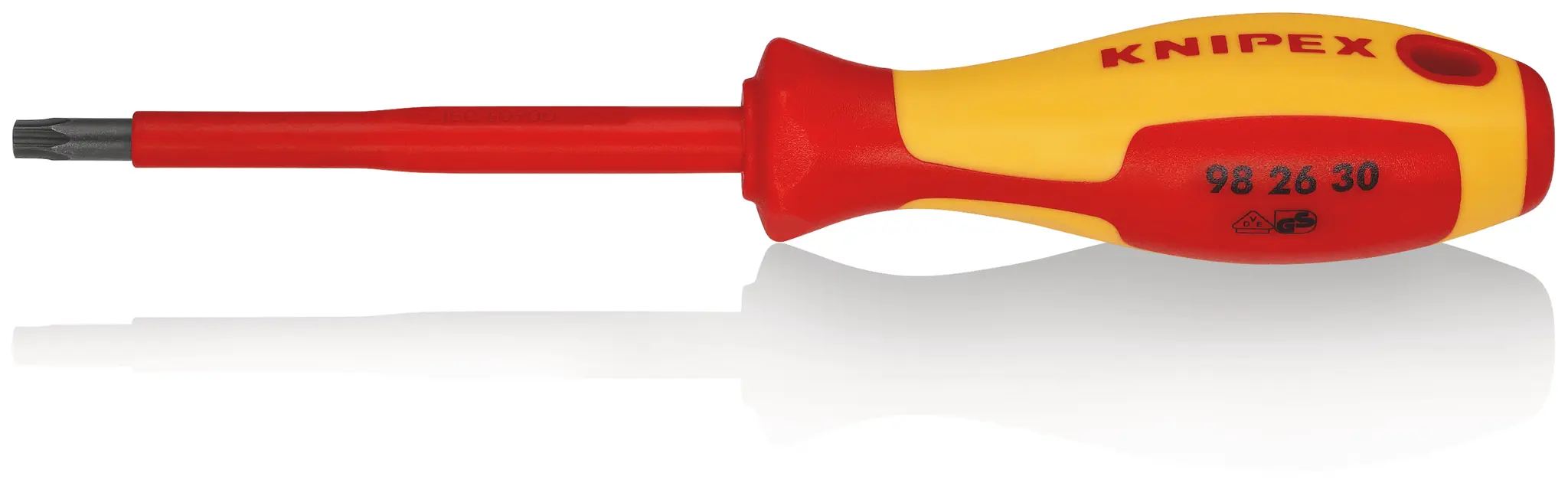 Produktfoto 1 von Knipex VDE 1000V zugelassen TX30 Isoliert, Edelstahl, 210 mm / Klinge 100 mm