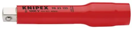 Produktfoto 1 von Knipex 3/8 in Vierkant Verlängerung, Chrom-Molybdän-Stahl, Länge 125 mm