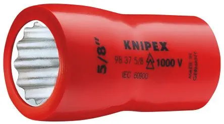 Produktfoto 1 von Knipex 3/8 in Sechskant Buchse SW 45872 in Sechskant VDE 1000V zugelassen x 42mm