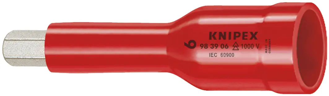 Produktfoto 1 von Knipex 3/8 in Standard Buchse SW 3/8 in Vierkant VDE 1000V zugelassen x 75 mm