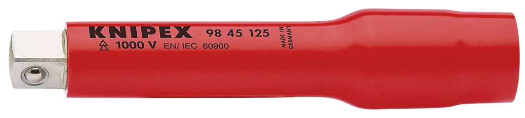 Produktfoto 1 von Knipex 1/2 in Vierkant Verlängerung, Chrom-Molybdän-Stahl, Länge 125 mm
