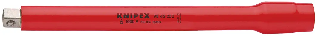 Produktfoto 1 von Knipex 1/2 in Vierkant Verlängerung, CrV-Stahl, Länge 250 mm