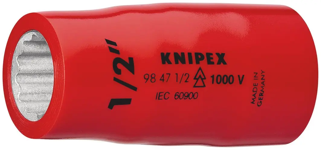 Produktfoto 1 von Knipex 1/2 in Sechskant Buchse SW 45689 in Sechskant VDE 1000V zugelassen x 55 mm