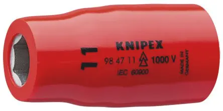 Produktfoto 1 von Knipex 1/2 in 6-Kant Buchse SW 1/2 in Sechskant VDE 1000V zugelassen x 54mm