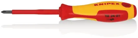 Produktfoto 1 von Knipex VDE 1000V zugelassen PH1 Isoliert, Edelstahl, 187 mm / Klinge 80 mm